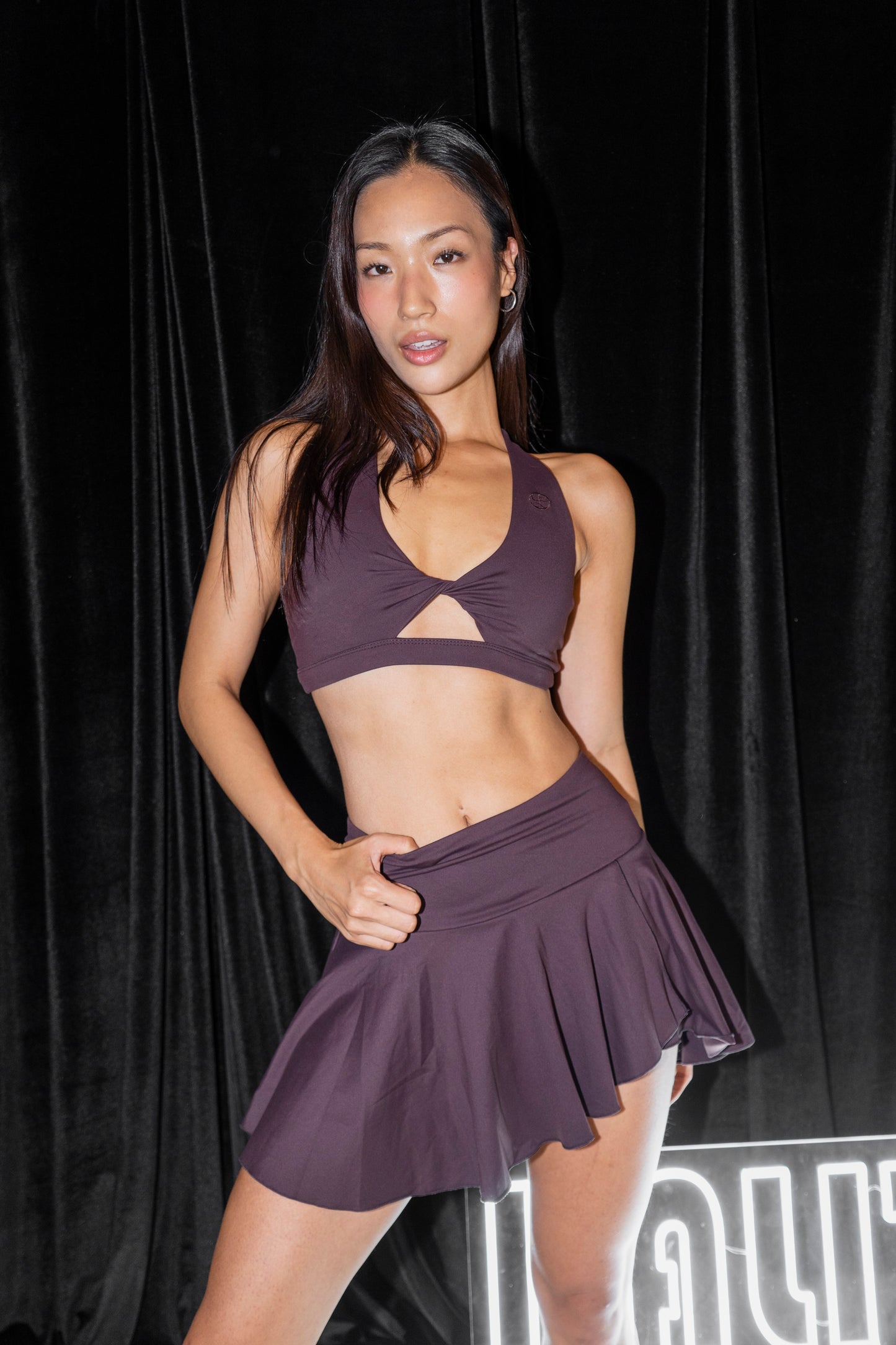PLUM BROWN SPIRAL BRA