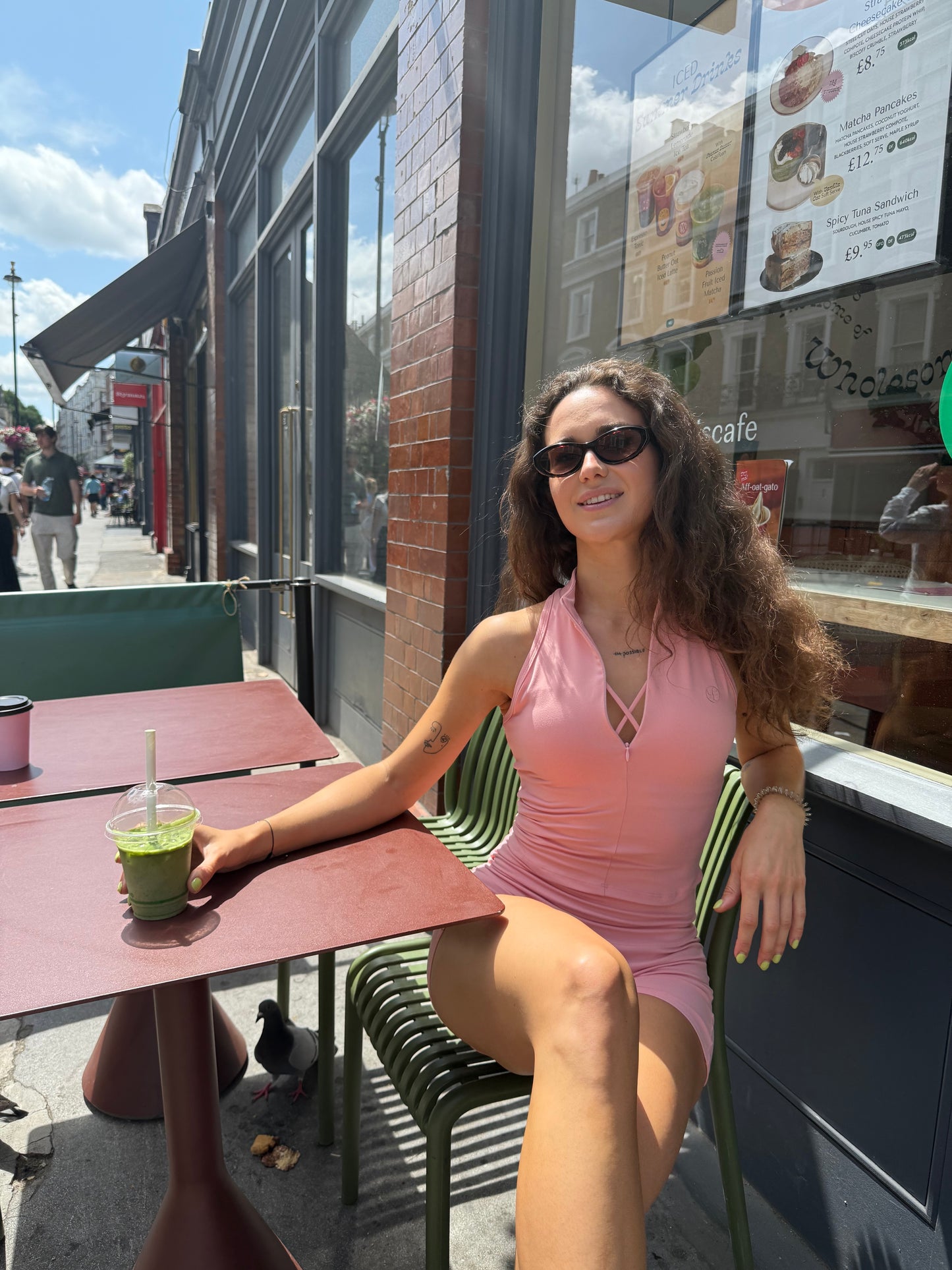 PINK CRISS CROSS TOP