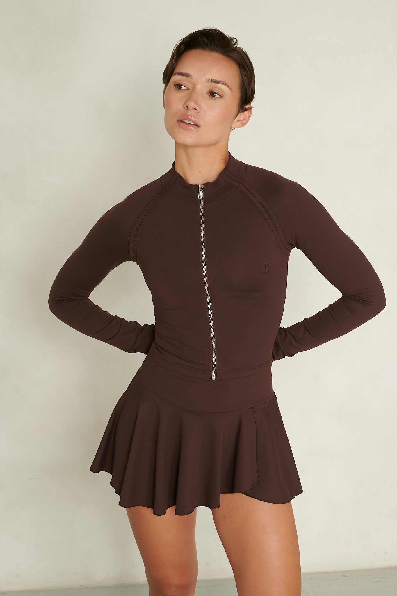 PINK ZIP FRONT ACTIVE TOP